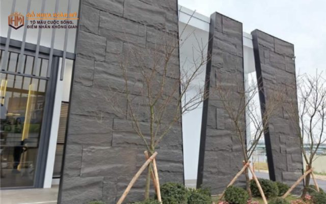 tấm nhựa giả đá ốp tường ngoài trời